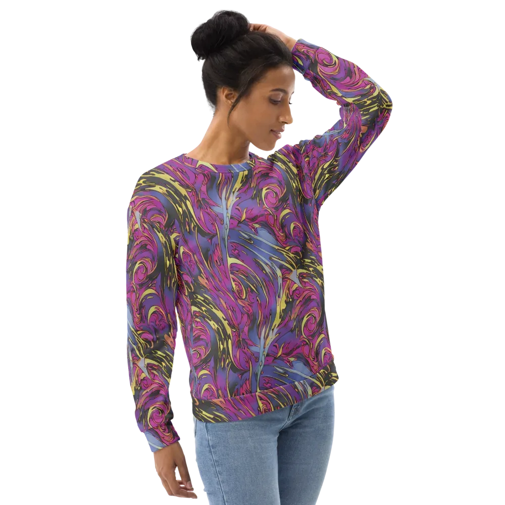 Psychedelic Surge on Sweatshirt — Right Front