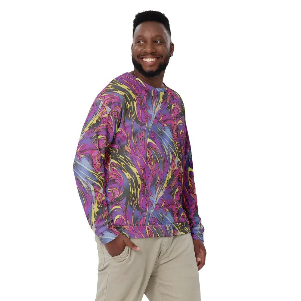 Psychedelic Surge on Sweatshirt — Front