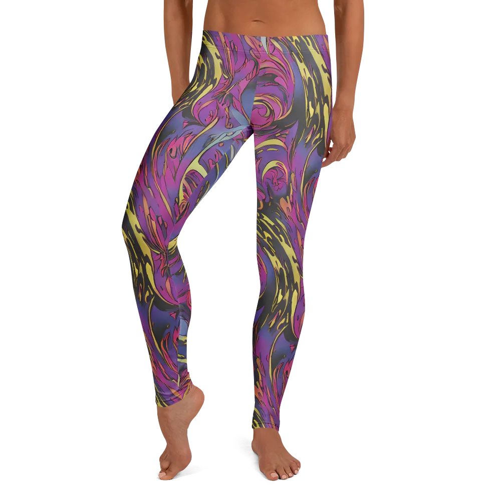 Psychedelic Surge on Leggings — Front