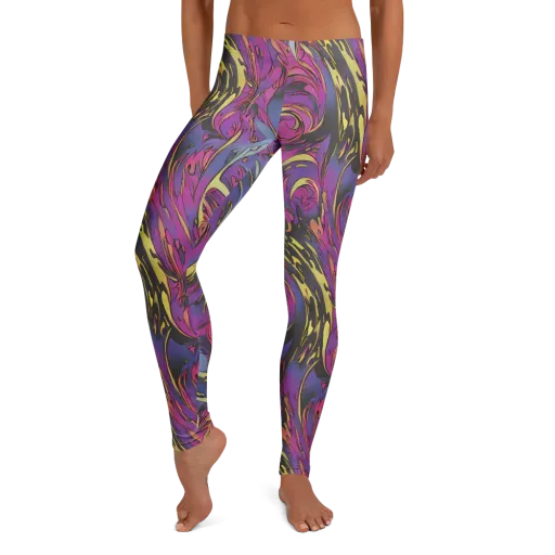 Psychedelic Surge on a Leggings