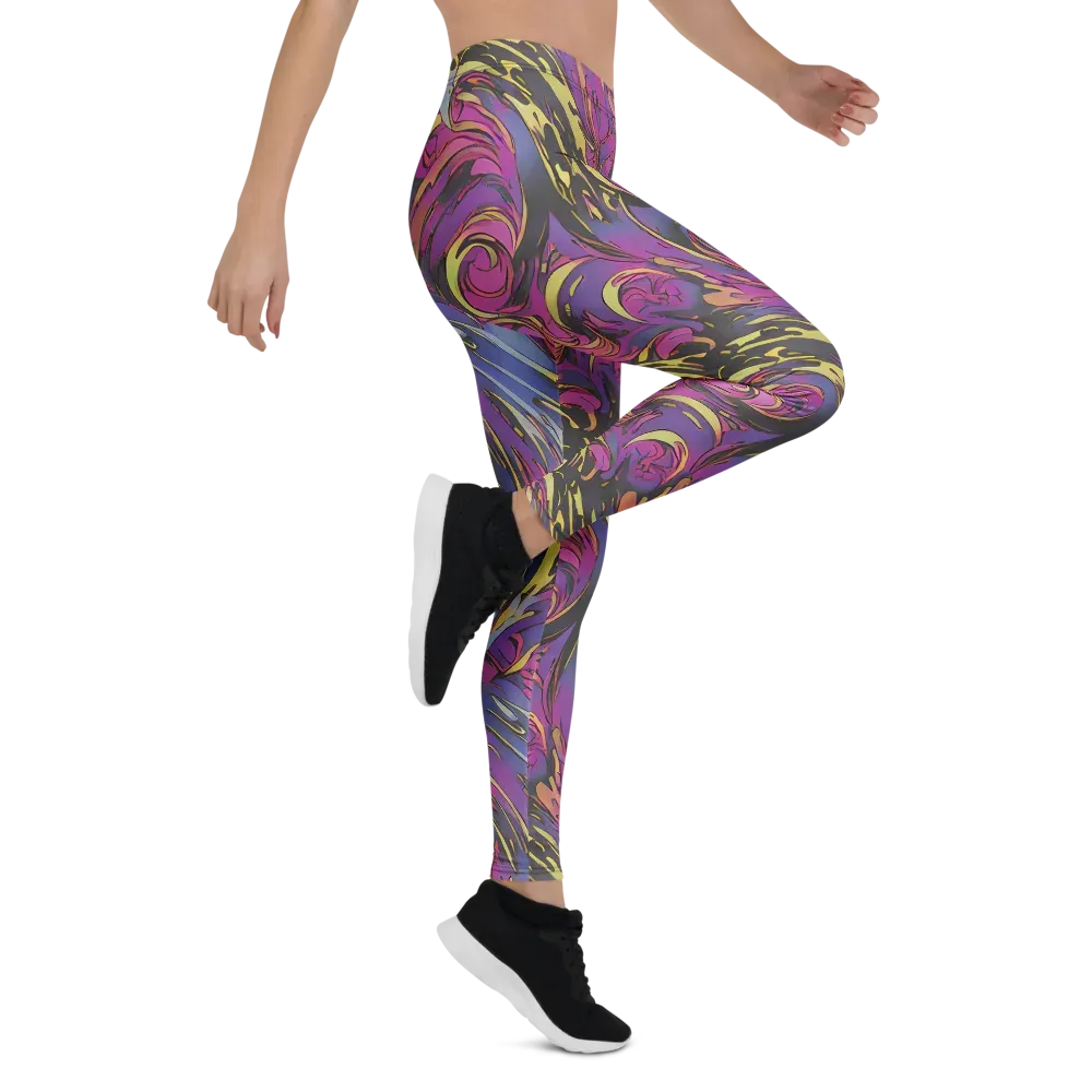 Psychedelic Surge on Leggings — Right