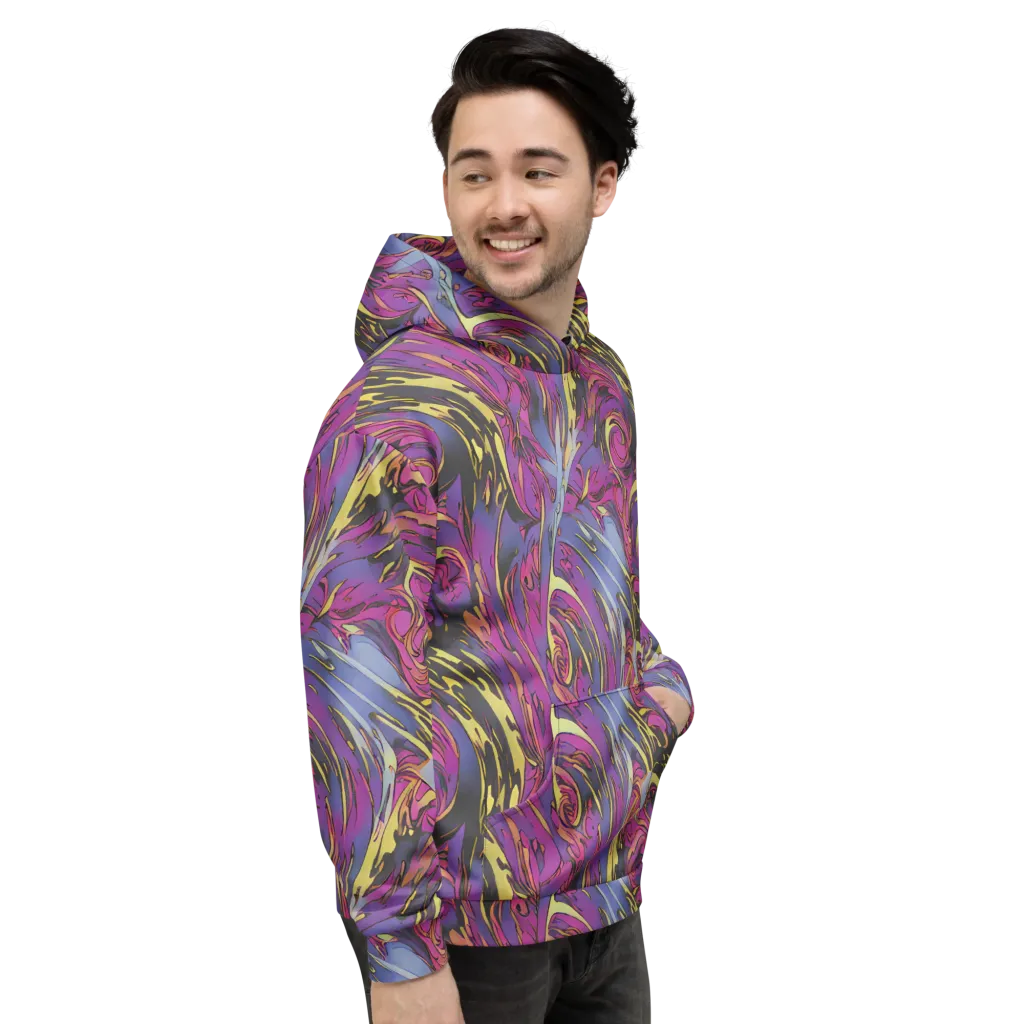 Psychedelic Surge on Hoodie — Right