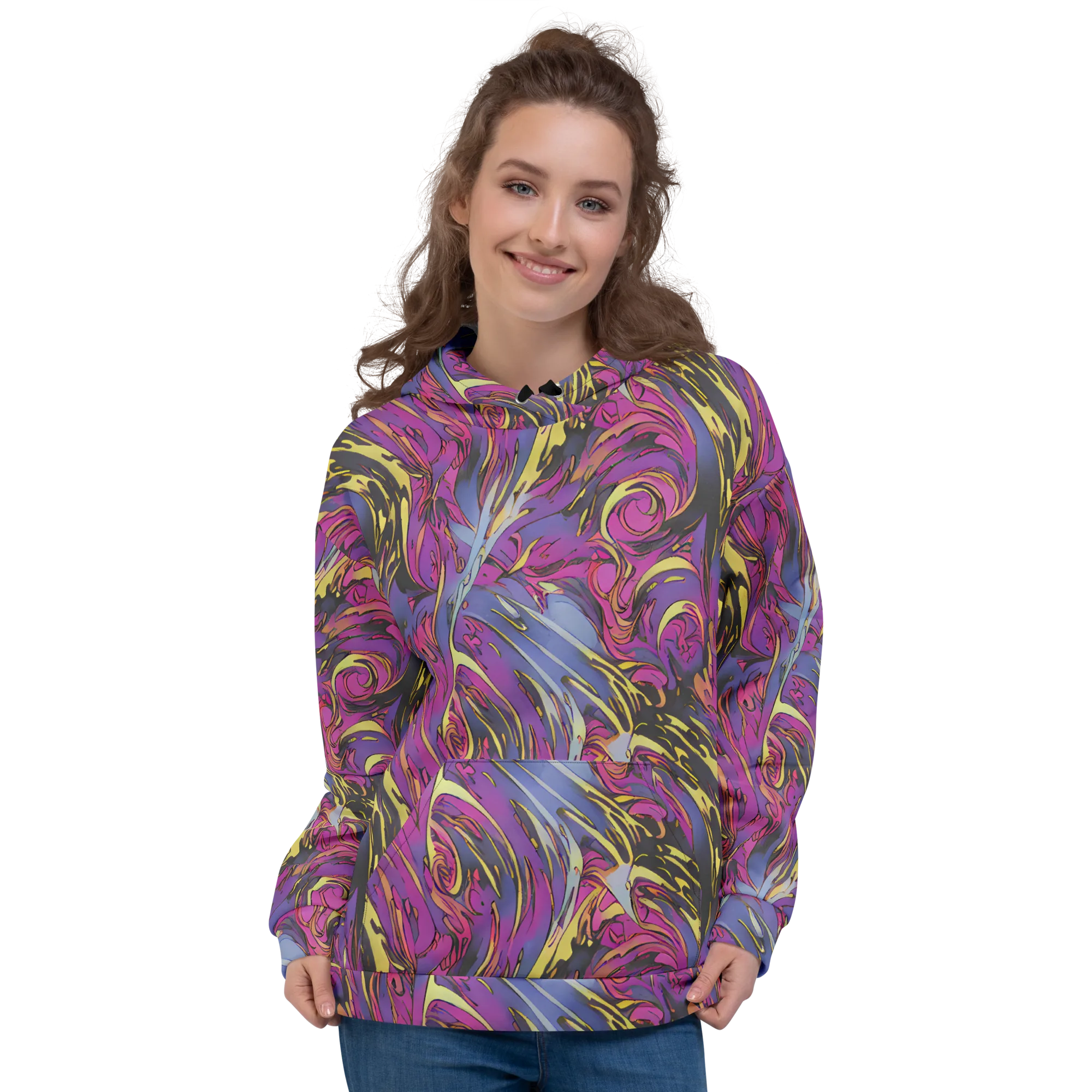 Psychedelic Surge on Hoodie — Front