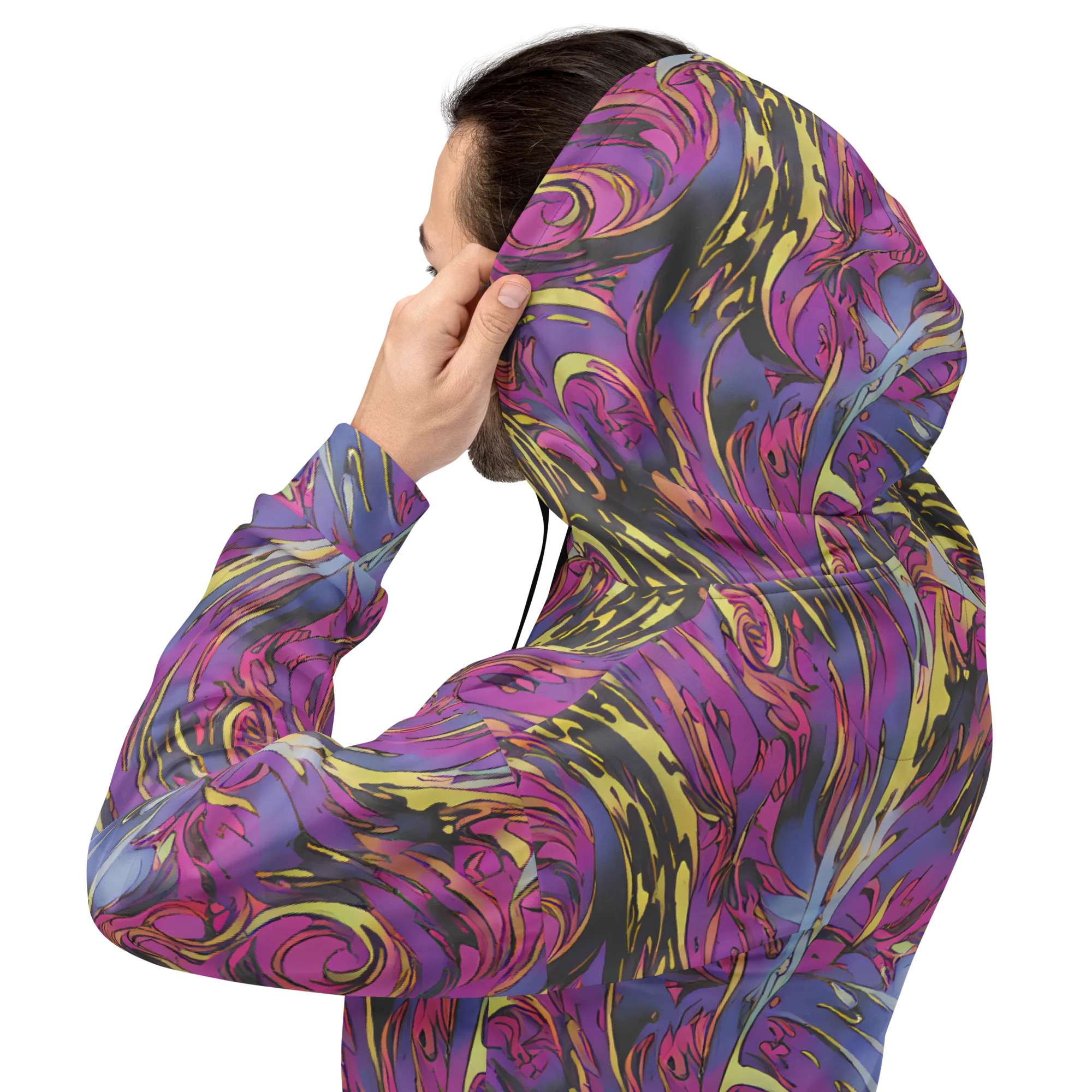 Psychedelic Surge on Hoodie — Back