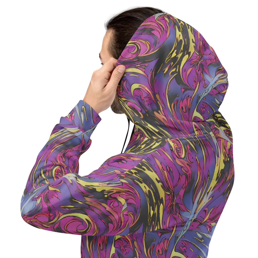 Psychedelic Surge on Hoodie — Back
