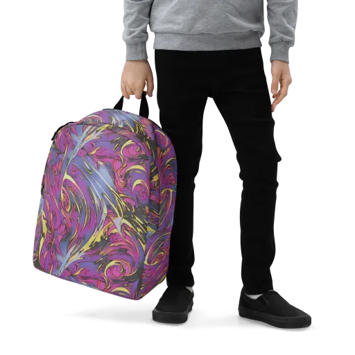 Psychedelic Surge on a Minimalist Backpack