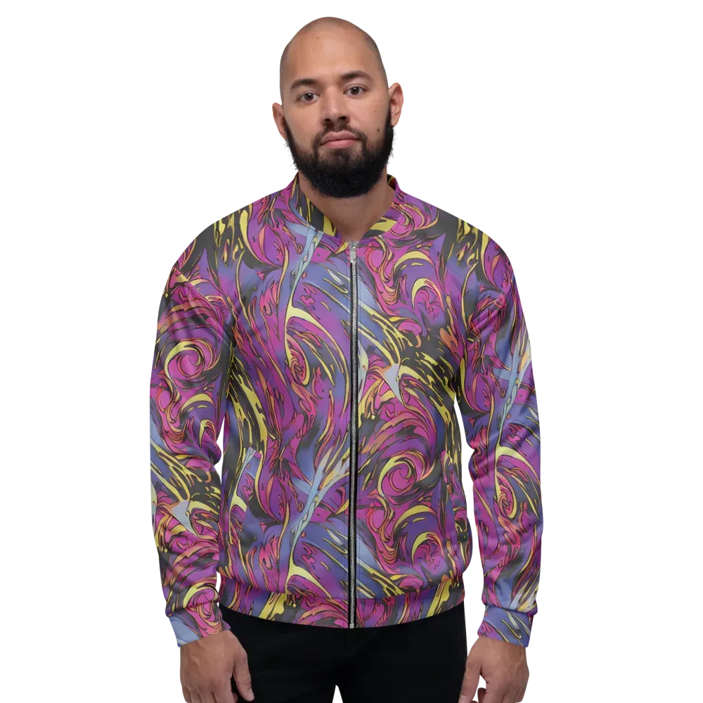 Psychedelic Surge on Bomber Jacket — Front