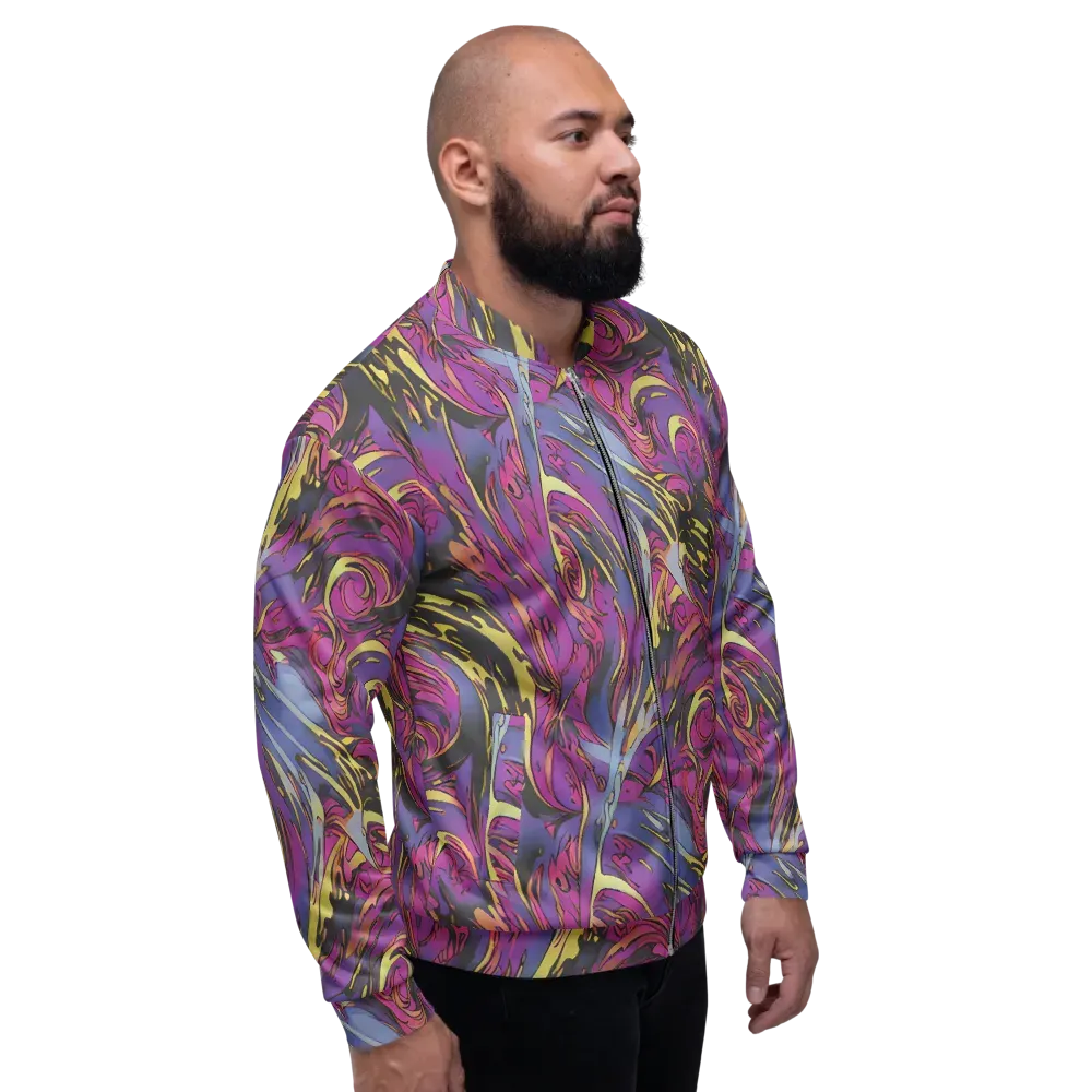 Psychedelic Surge on Bomber Jacket — Right