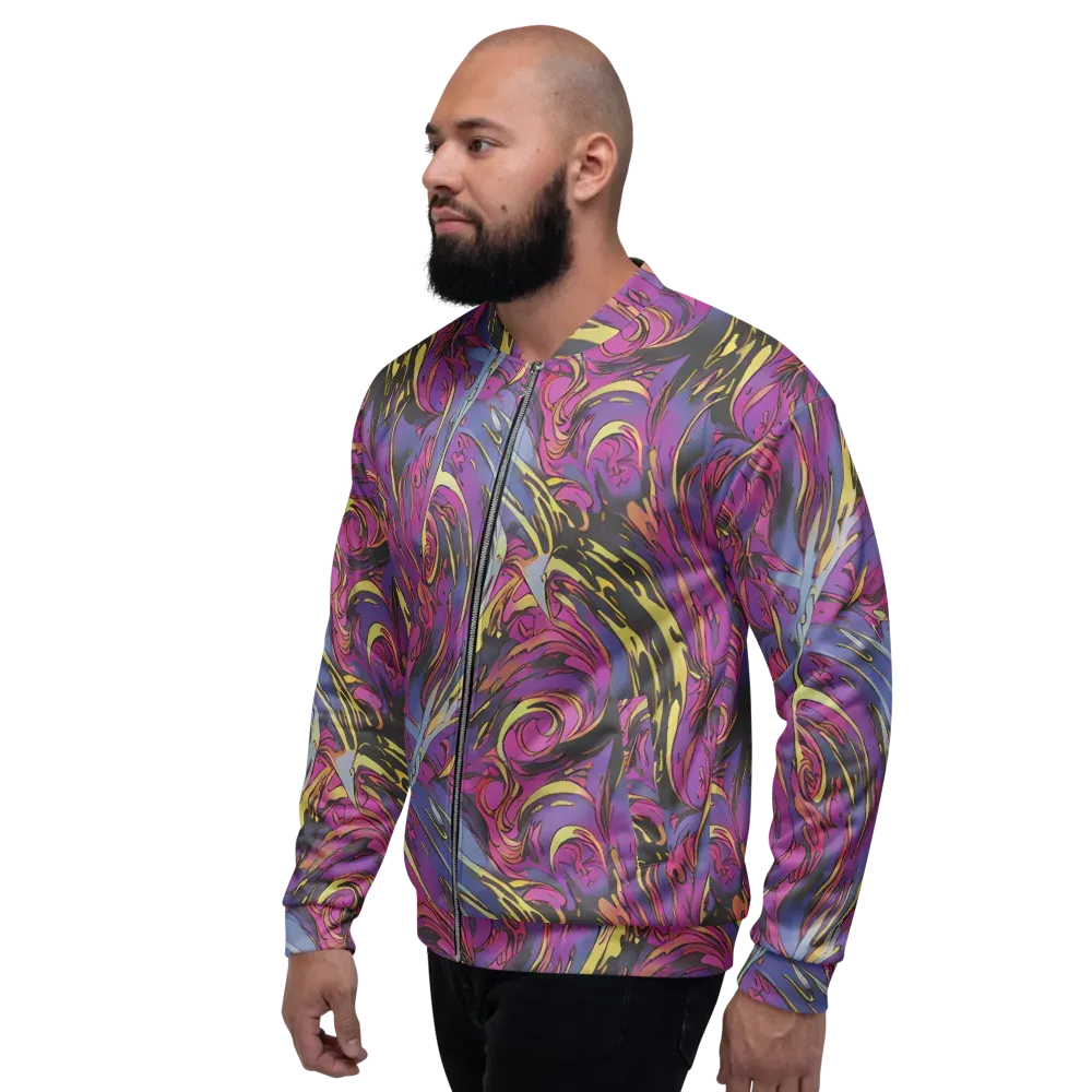 Psychedelic Surge on Bomber Jacket — Left