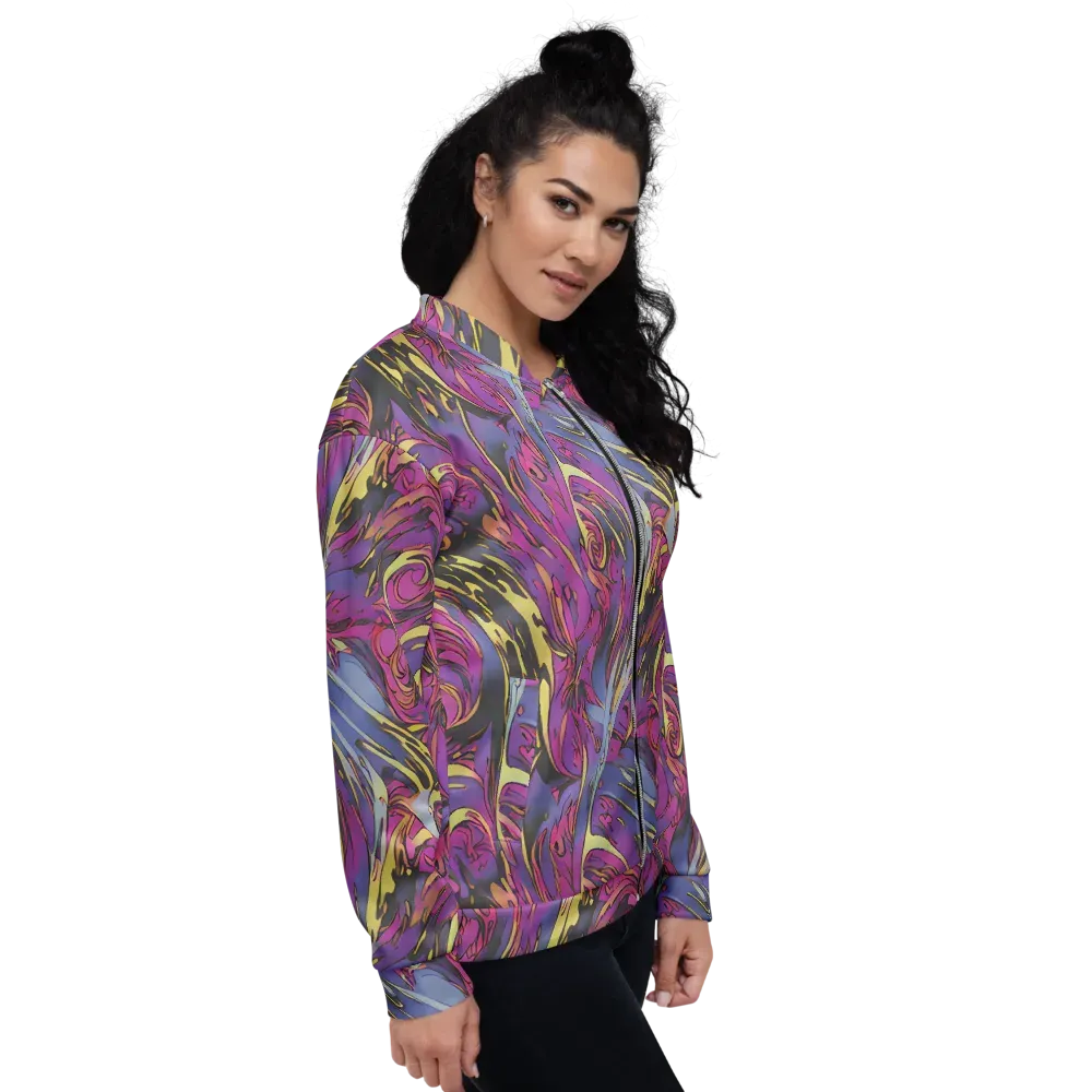 Psychedelic Surge on Bomber Jacket — Right