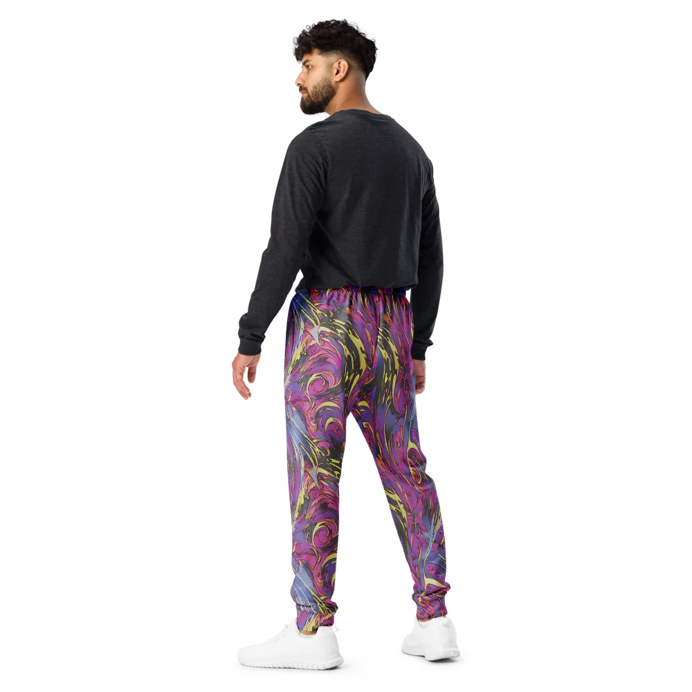 Psychedelic Surge on Men's Joggers — Back