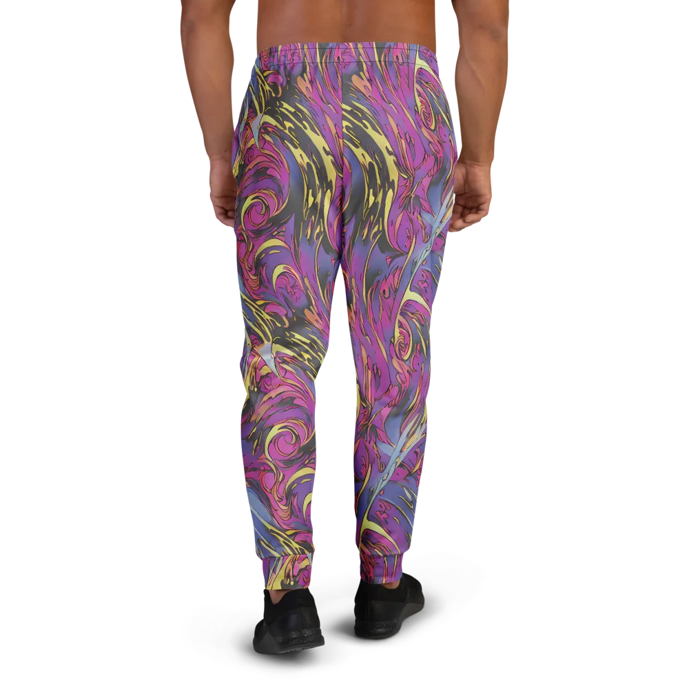 Psychedelic Surge on Men's Joggers — Back