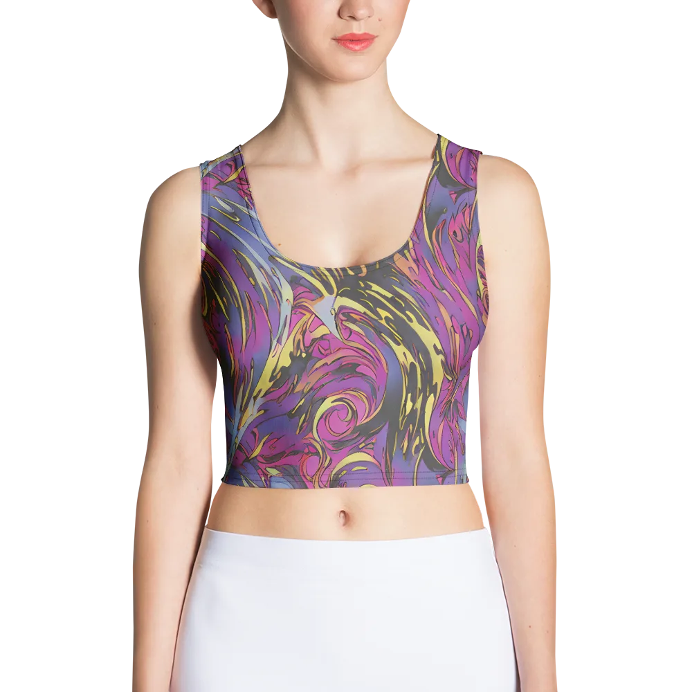 Psychedelic Surge on Crop Top — Front