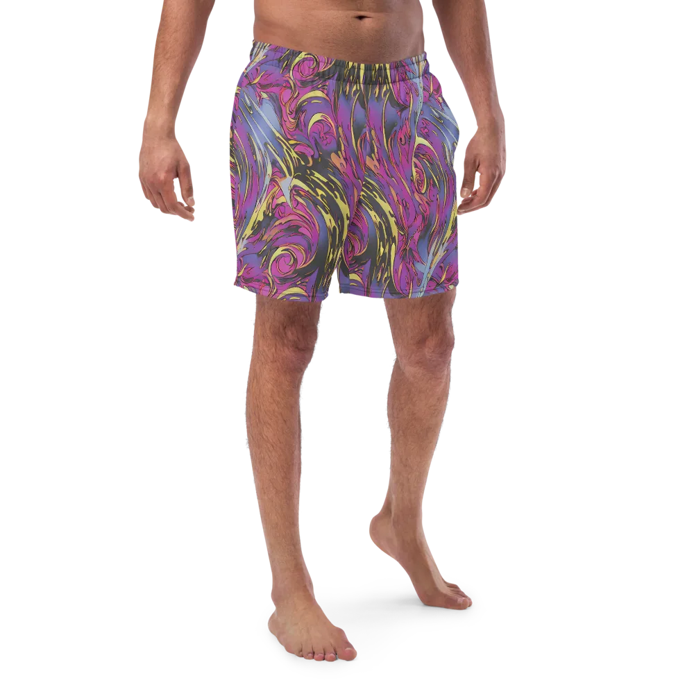 Psychedelic Surge on Swim Trunks — Front