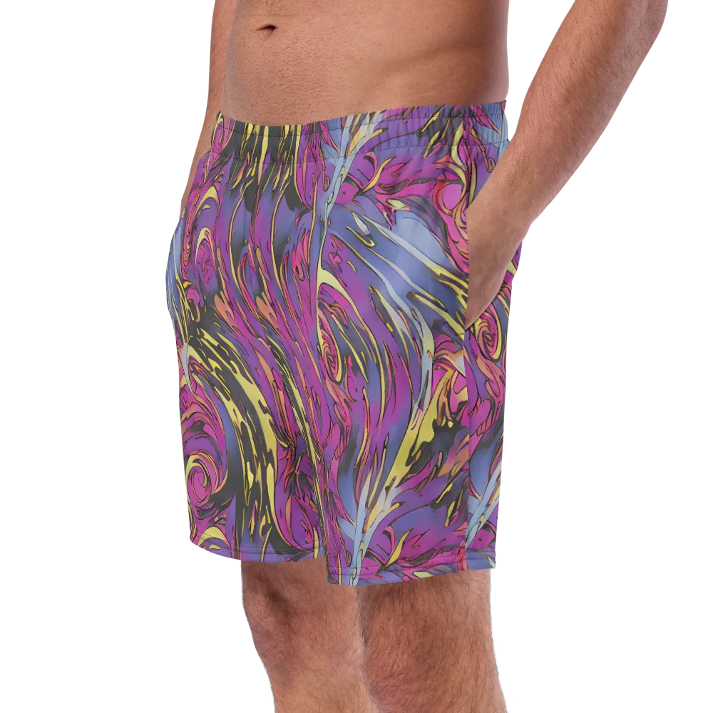 Psychedelic Surge on Swim Trunks — Left Front