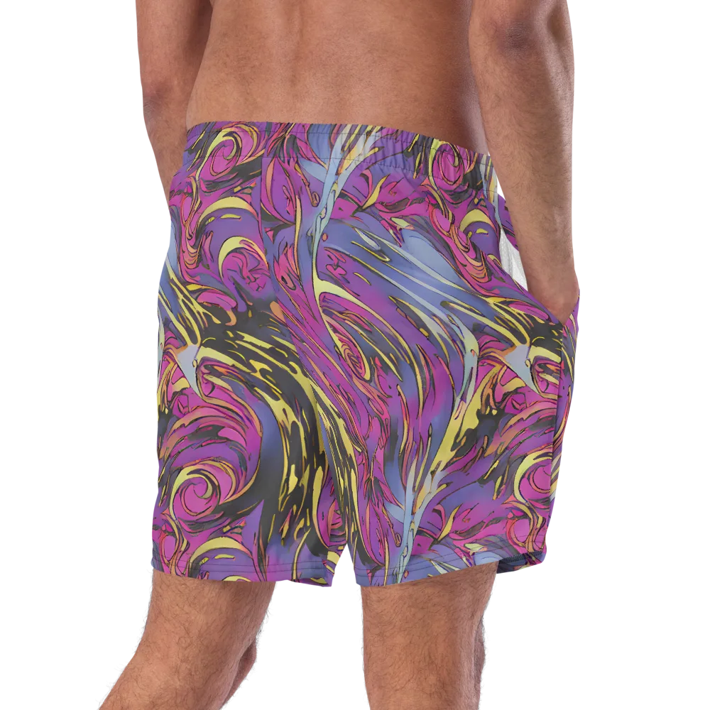 Psychedelic Surge on Swim Trunks — Right Back