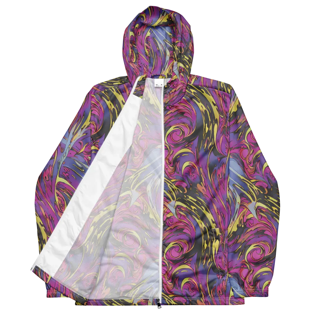 Psychedelic Surge on Men's Windbreaker — Front