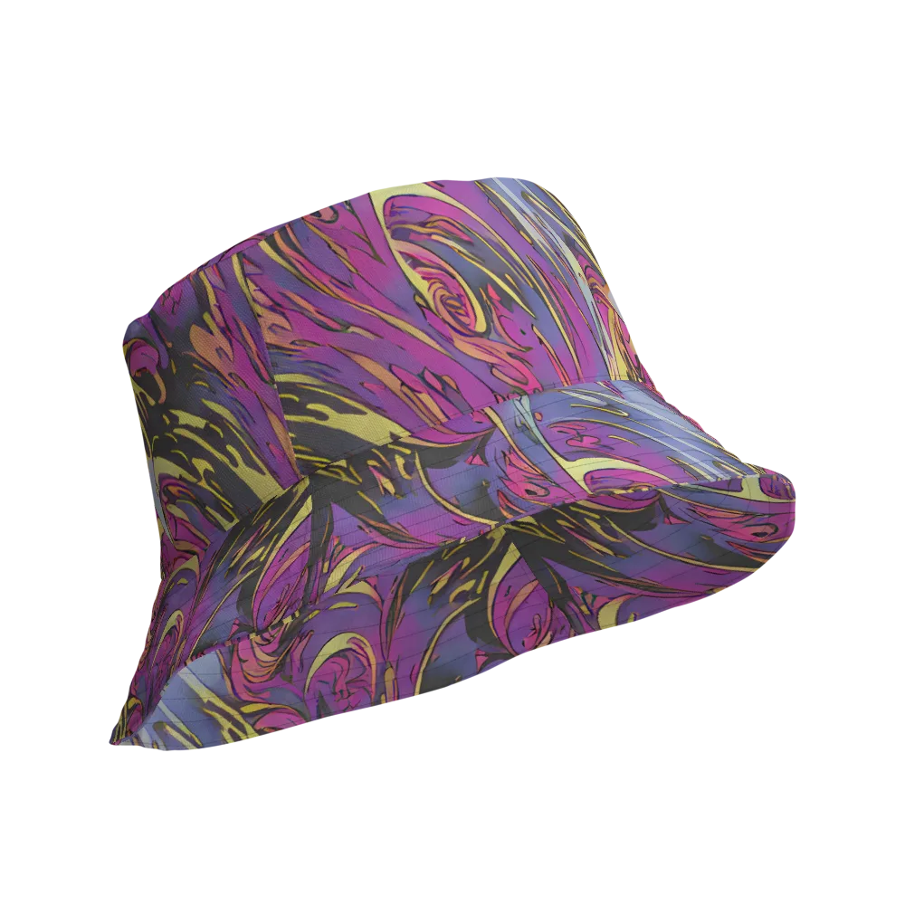 Psychedelic Surge on Reversible Bucket Hat — Product details Outside