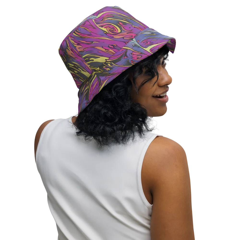 Psychedelic Surge on Reversible Bucket Hat — Right Outside