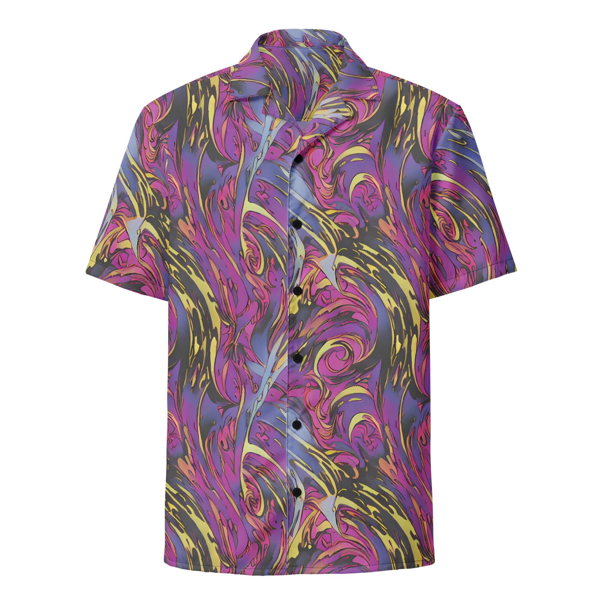 Psychedelic Surge on Button Shirt — Front