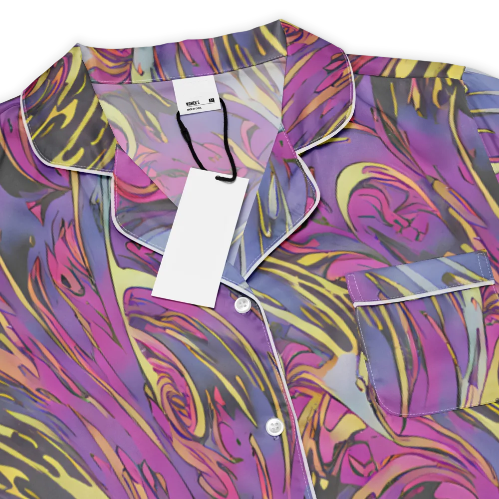 Psychedelic Surge on Women's Short Sleeve Pajama Top — Product details