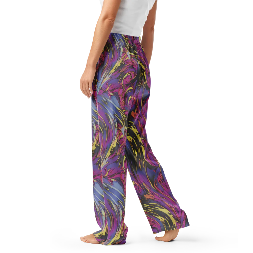 Psychedelic Surge on Women's Pajama Pants — Left