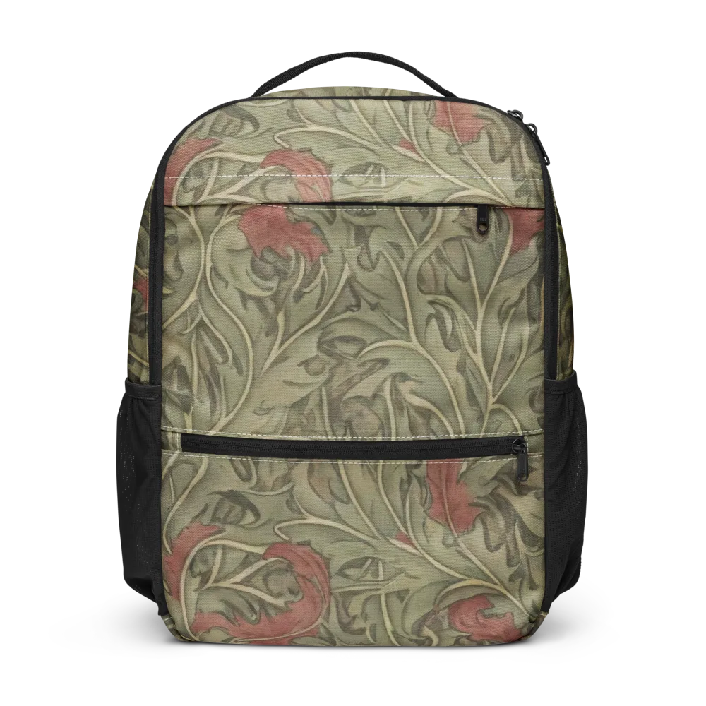 Moss Rose Arabesque on Utility Backpack — Front