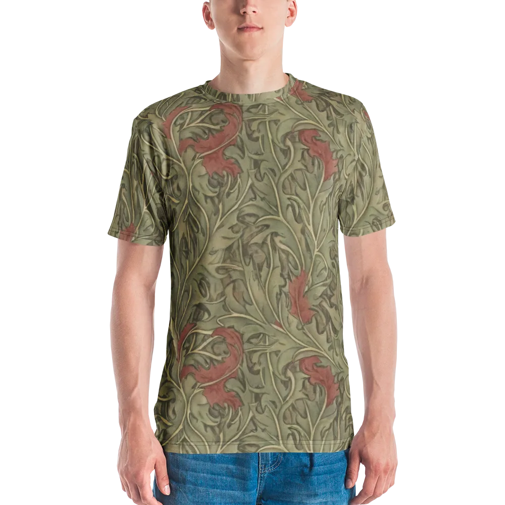Moss Rose Arabesque on Men's Crew Neck T-Shirt — Front
