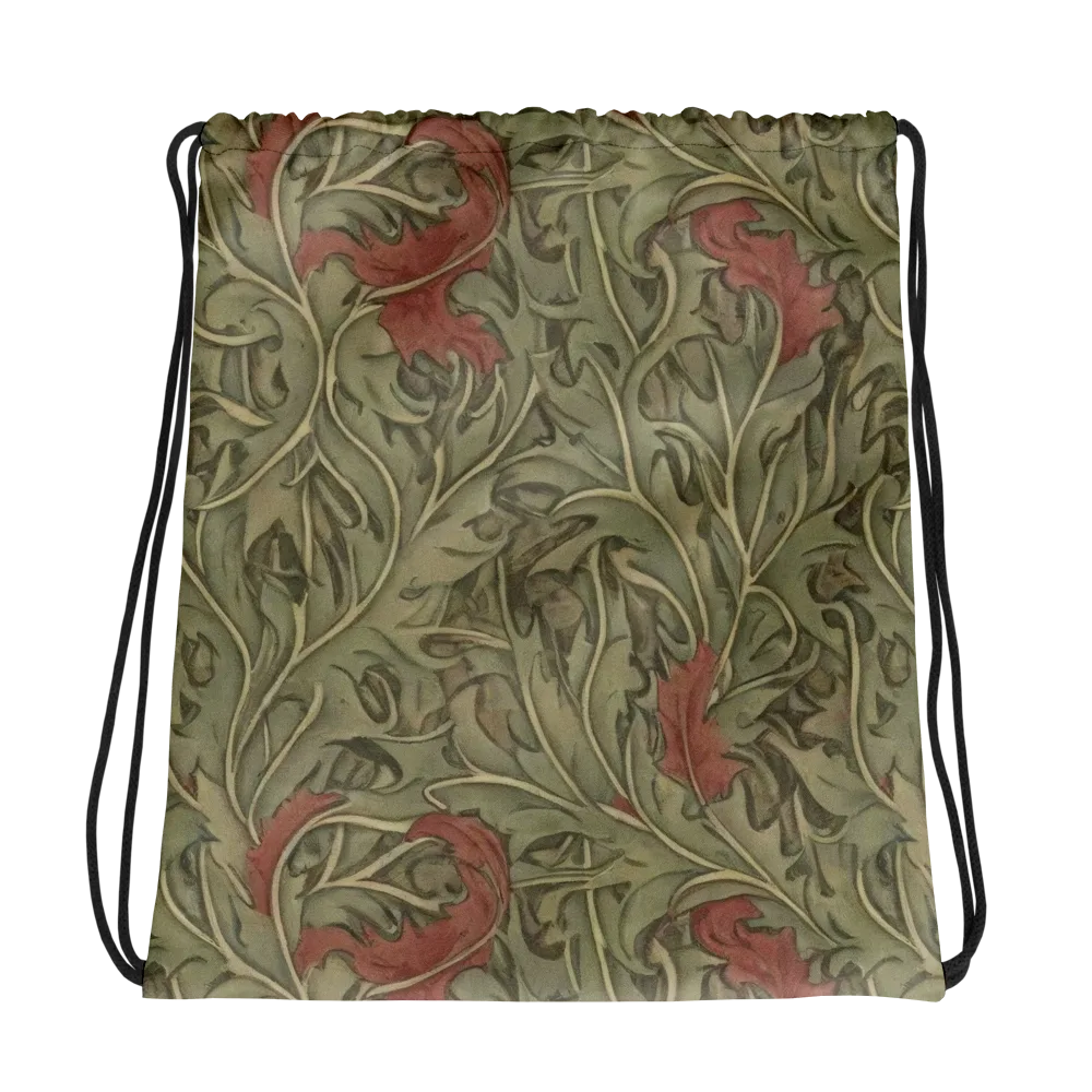 Moss Rose Arabesque on Drawstring Bag — Photo