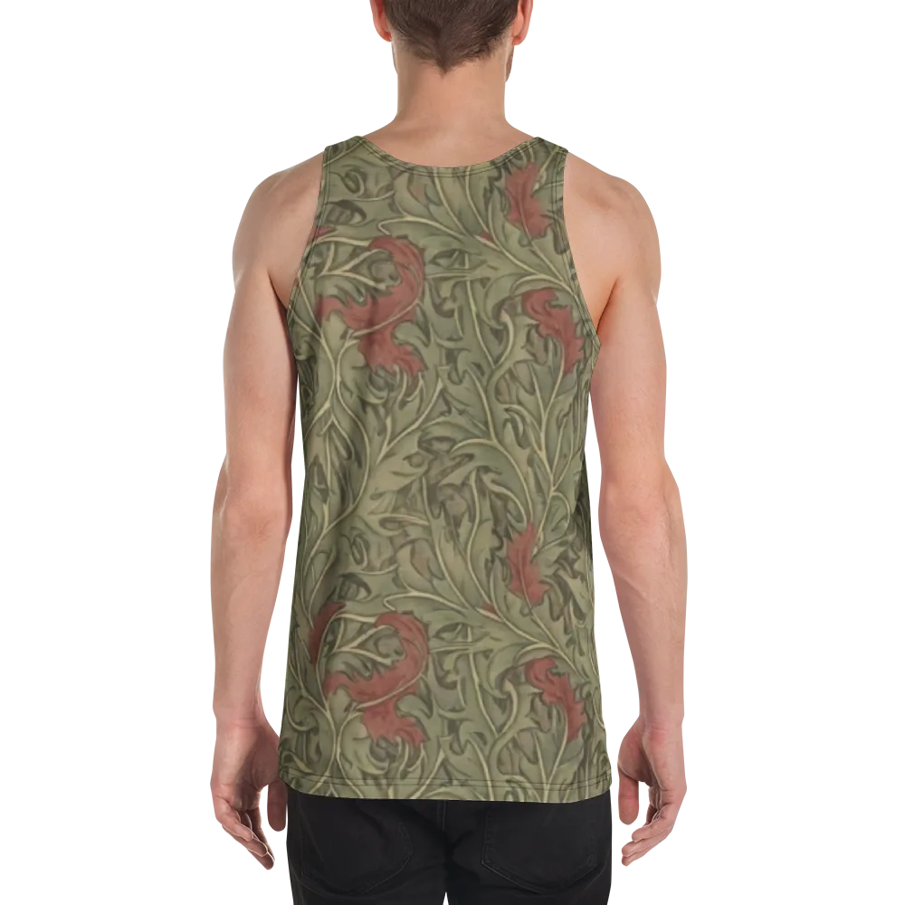 Moss Rose Arabesque on Men's Tank Top — Back