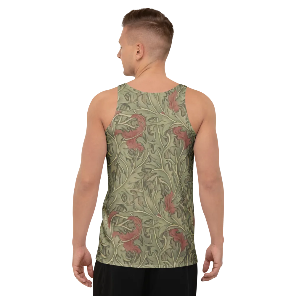 Moss Rose Arabesque on Men's Tank Top — Back