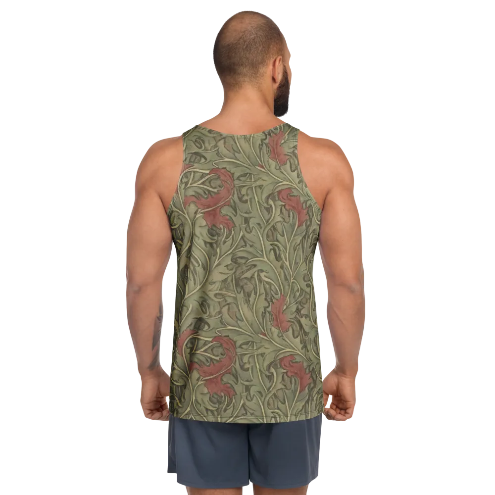Moss Rose Arabesque on Men's Tank Top — Back