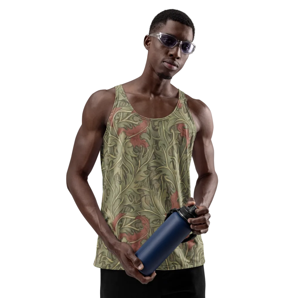 Moss Rose Arabesque on Men's Tank Top — Front