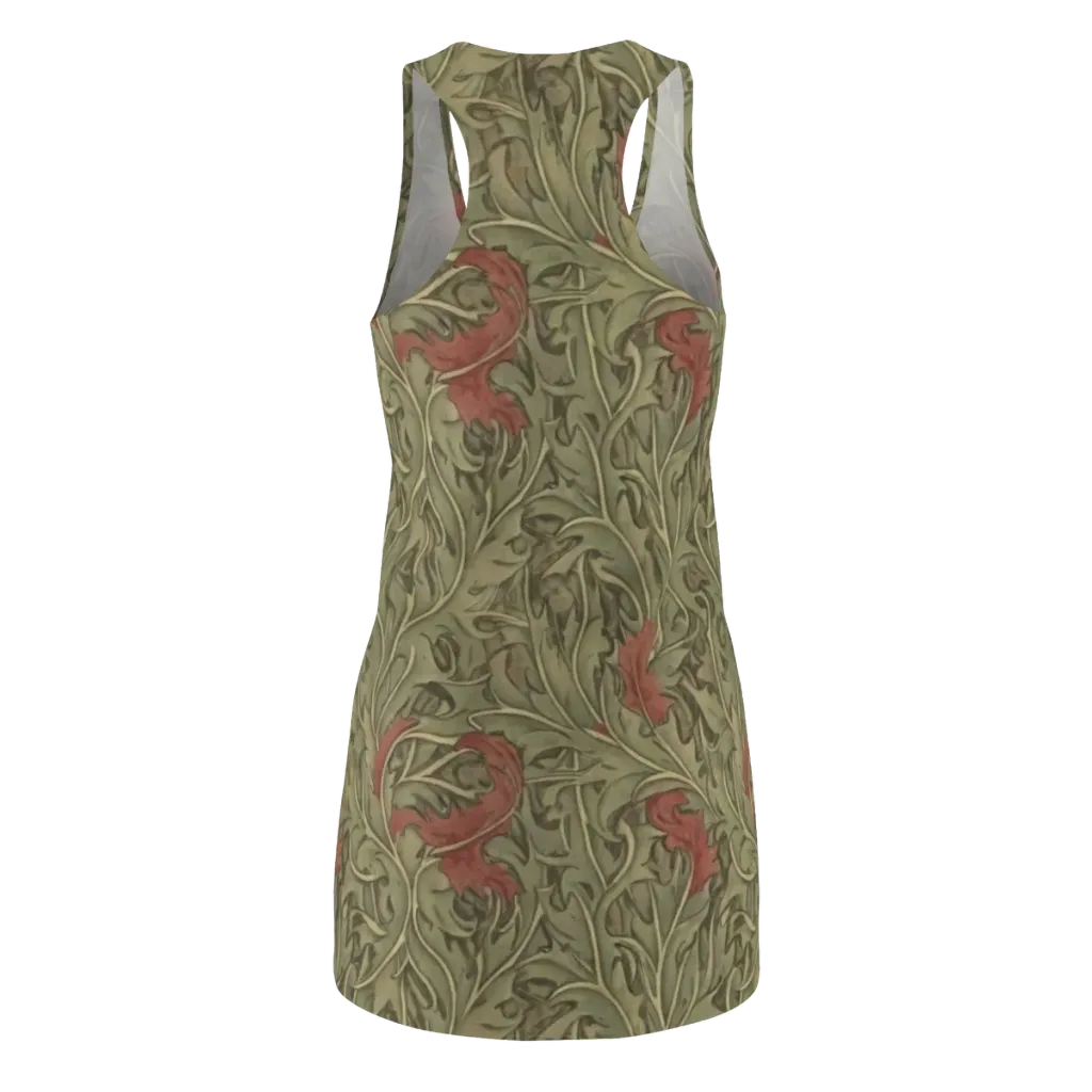 Moss Rose Arabesque on Racerback Dress — Back
