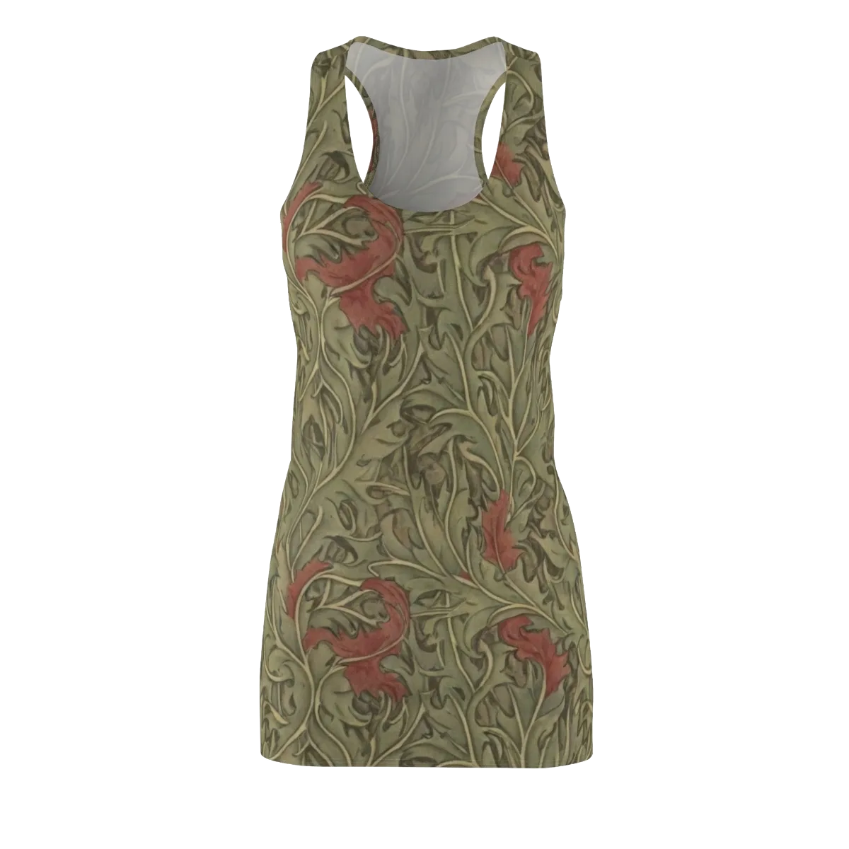 Moss Rose Arabesque on Racerback Dress — Front