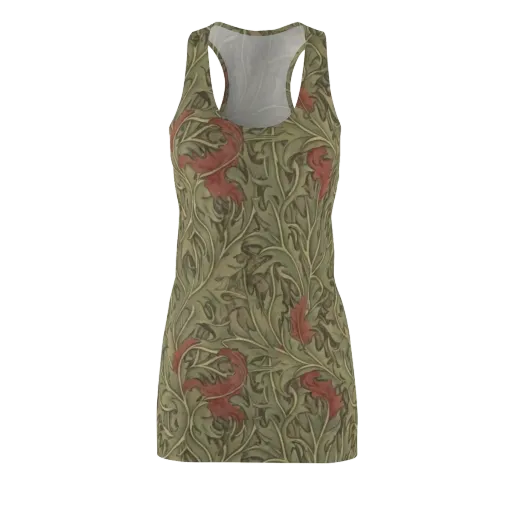 Moss Rose Arabesque on a Racerback Dress