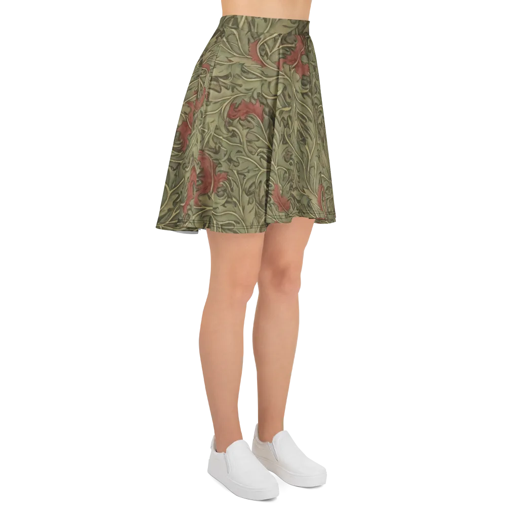 Moss Rose Arabesque on Skater Skirt — Right
