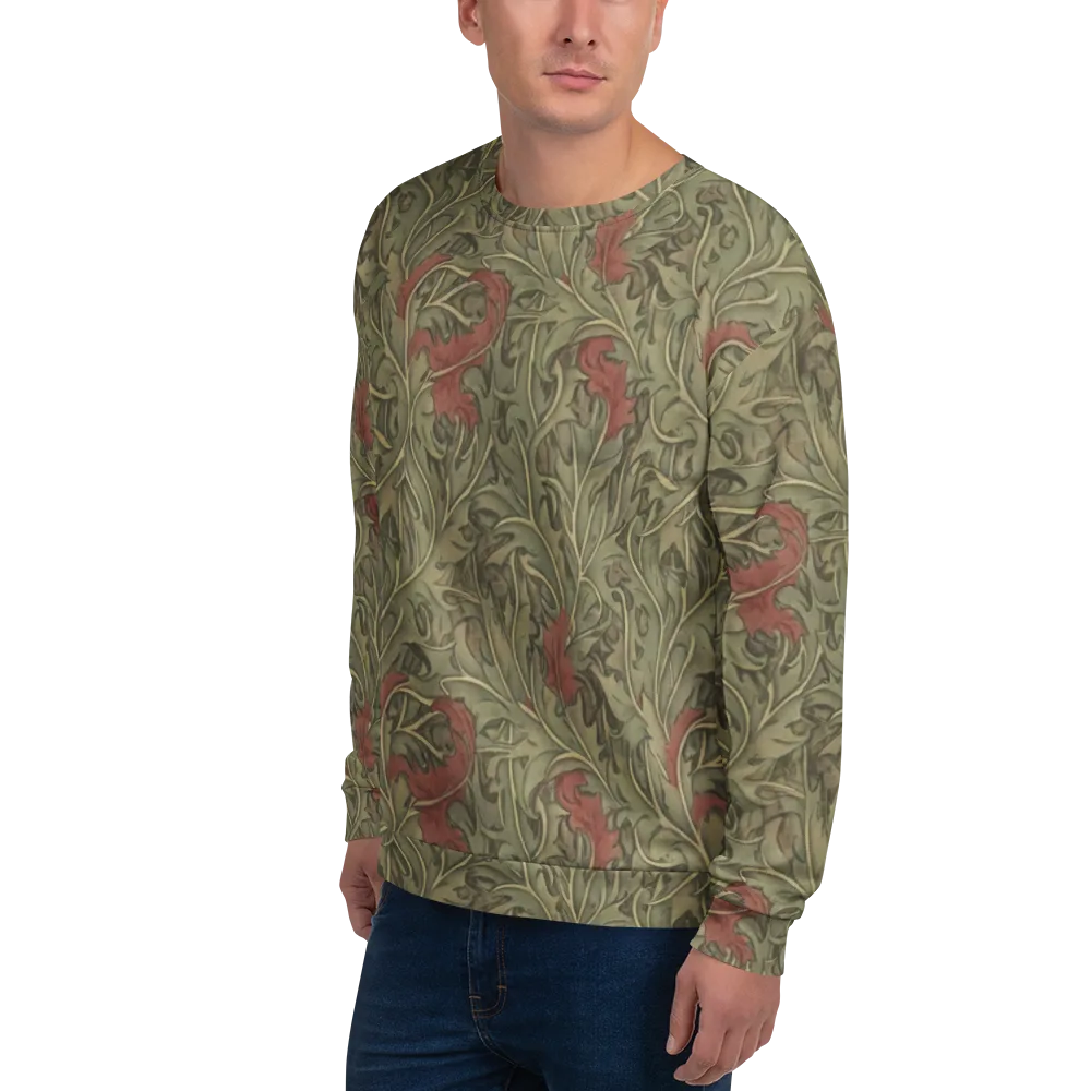 Moss Rose Arabesque on Sweatshirt — Left Front
