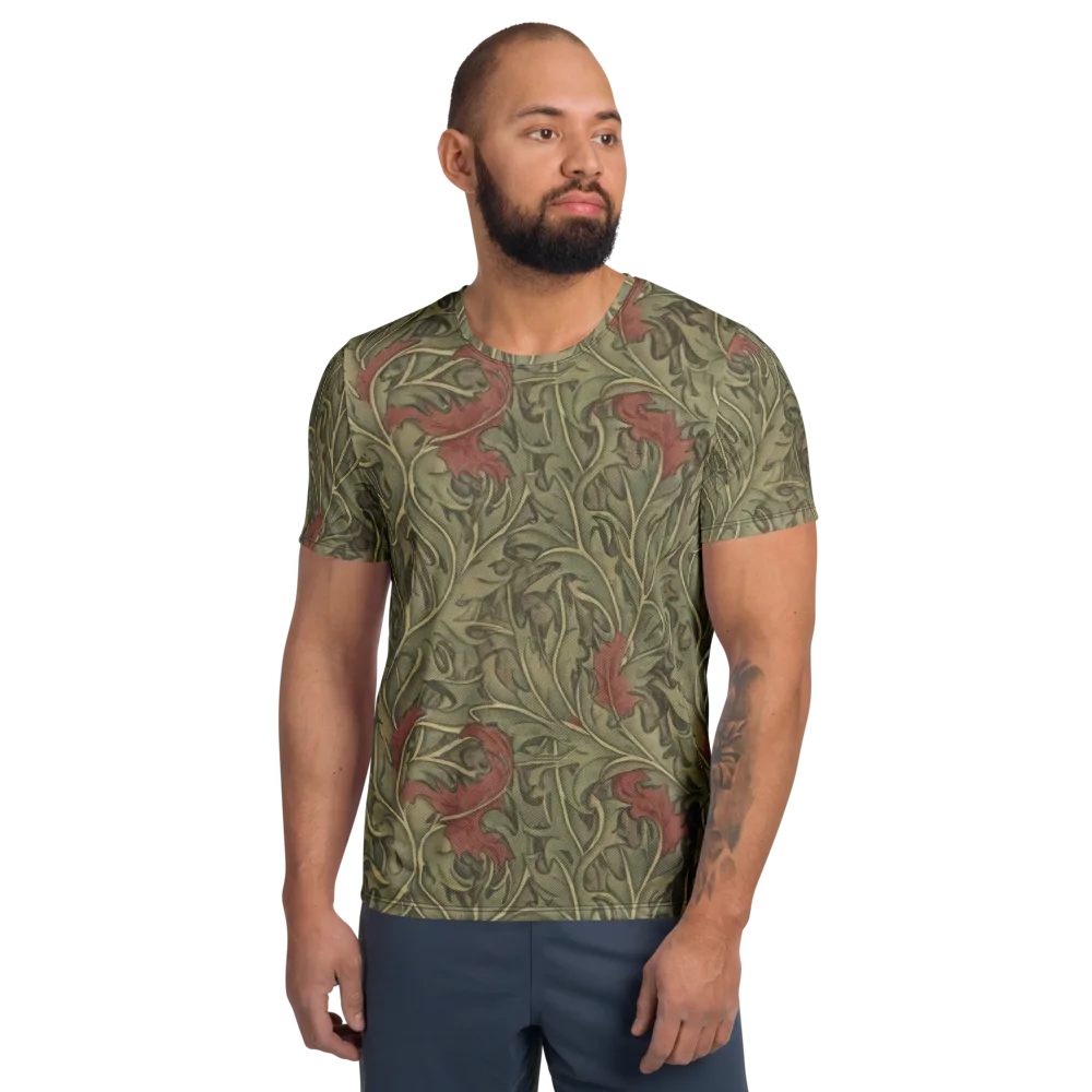 Moss Rose Arabesque on Men's Athletic T-Shirt — Front