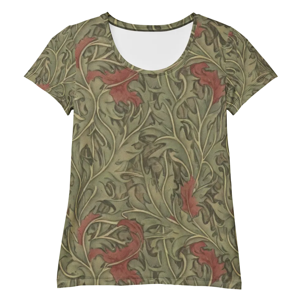 Moss Rose Arabesque on Women's Athletic T-Shirt — Front