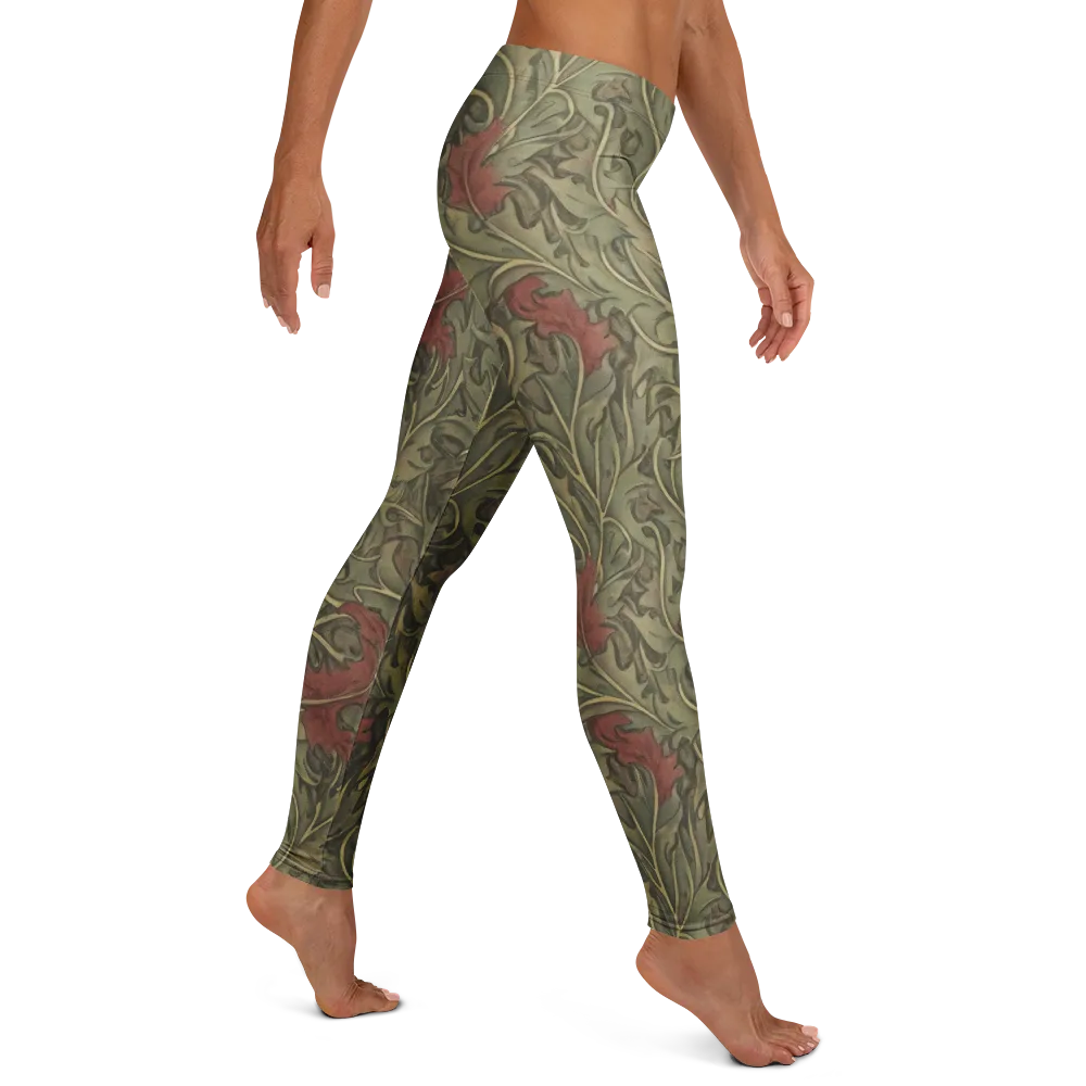 Moss Rose Arabesque on Leggings — Right