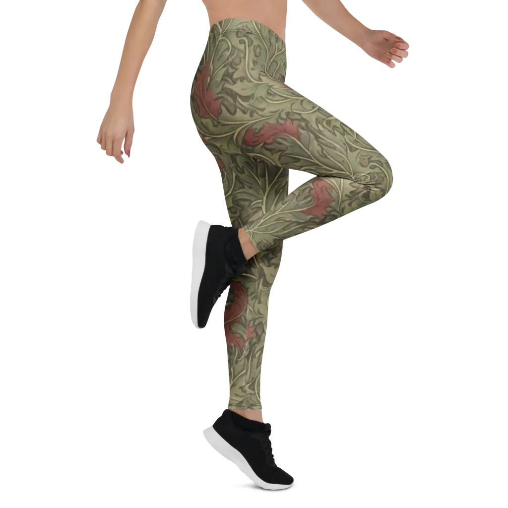 Moss Rose Arabesque on Leggings — Right