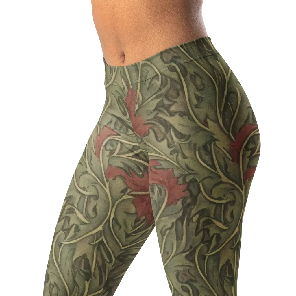 Moss Rose Arabesque on Leggings — Left Front