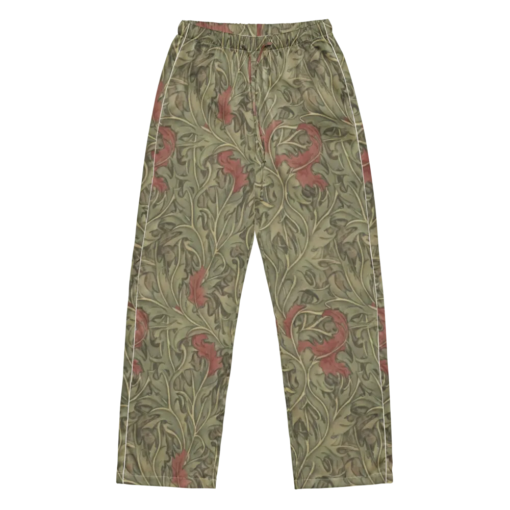 Moss Rose Arabesque on Women's Pajama Pants — Front