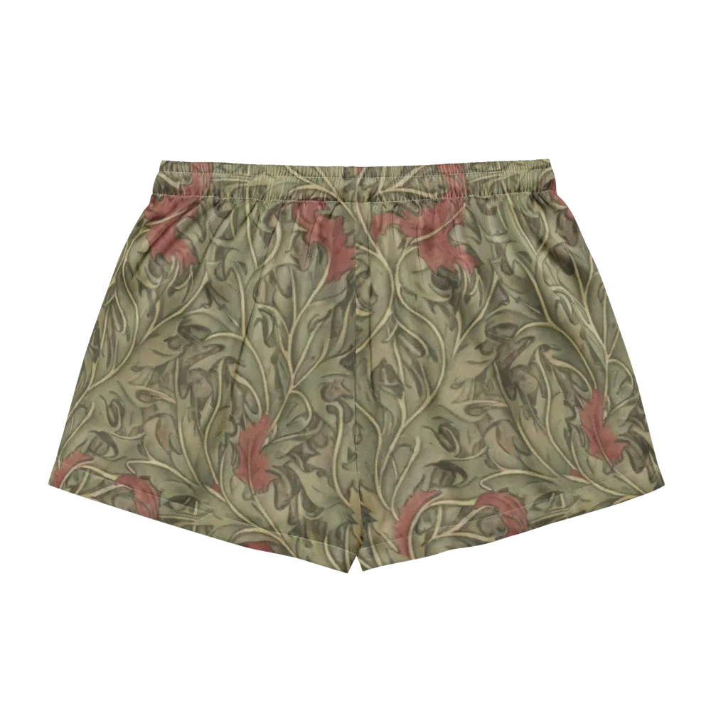 Moss Rose Arabesque on Women's Pajama Shorts — Back
