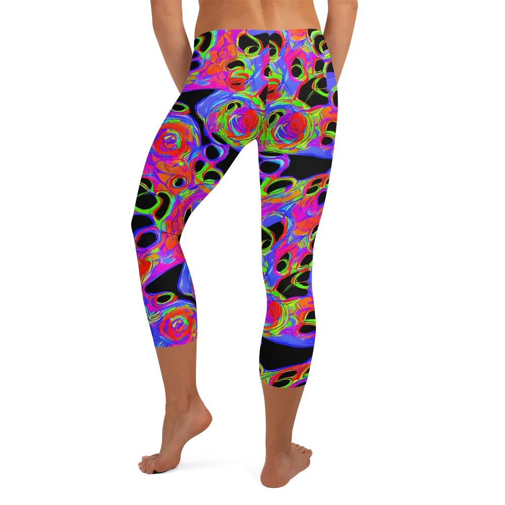 Luminous Abyss on Capri Leggings — Back
