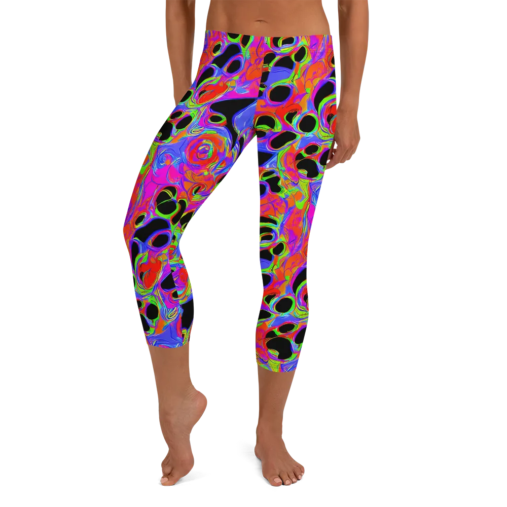 Luminous Abyss on Capri Leggings — Front