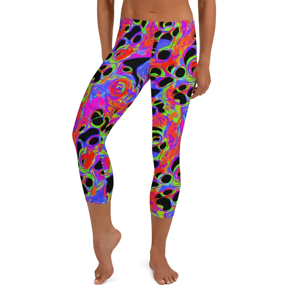 Luminous Abyss on Capri Leggings — Front