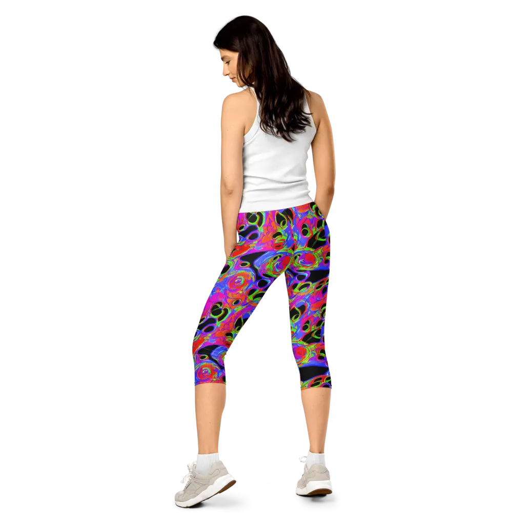 Luminous Abyss on Capri Leggings — Back