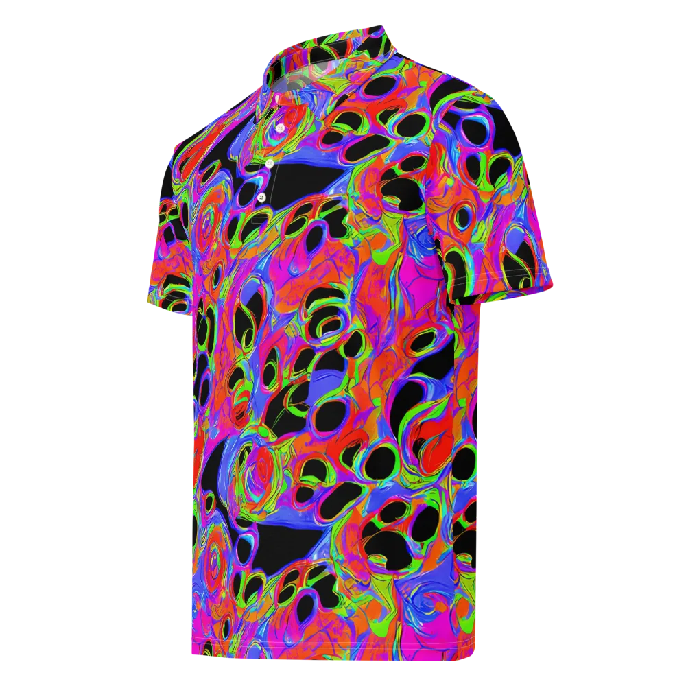 Luminous Abyss on Men's Slim Fit Polo Shirt — Left Front